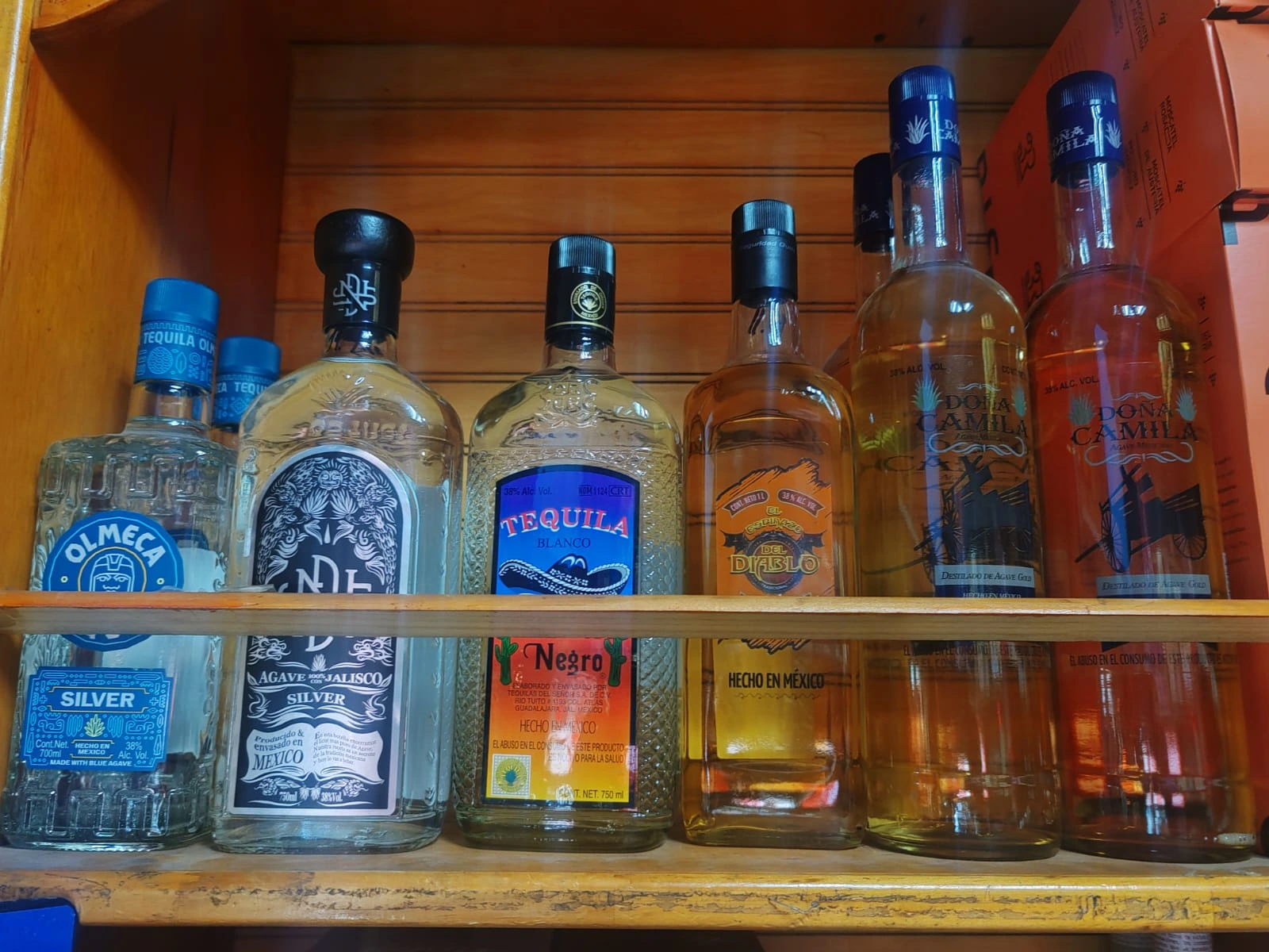 Variedad de Tequilas